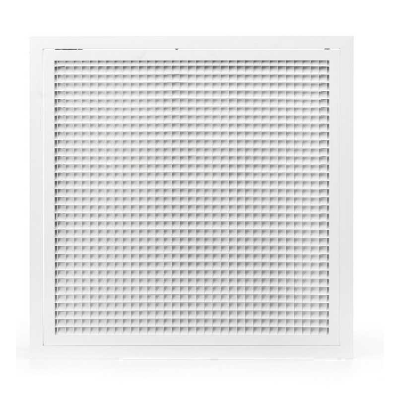 Grille de Reprise + Plénum – quadrillage incliné Blanc Mat 600×600 mm arr/lat – Image 4