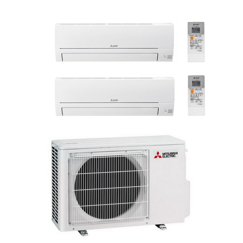 Pack Bi-Split Mitsubishi Electric Essentiel MXZ-2HA40VF3 - 2,5 + 2,5 kW - R32 - Wi-Fi intégré de série