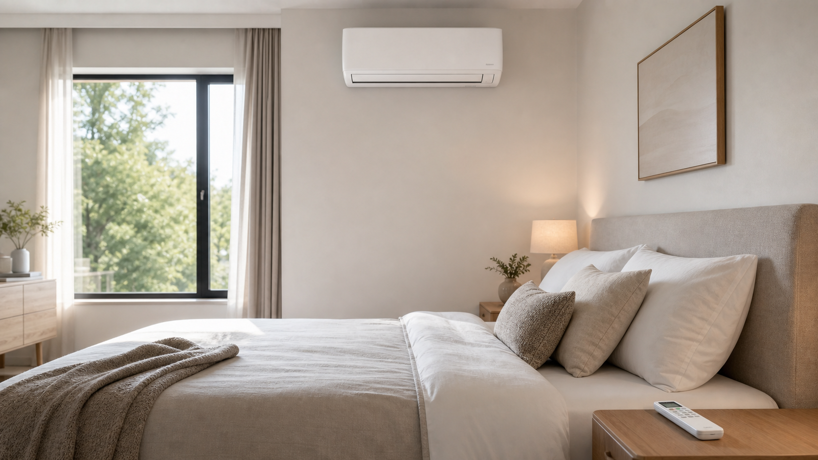 Climatisation silencieuse dans une chambre