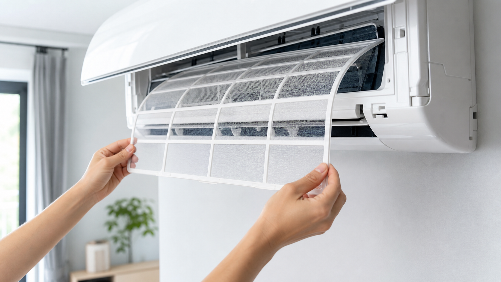 Nettoyage du filtre d'une climatisation murale