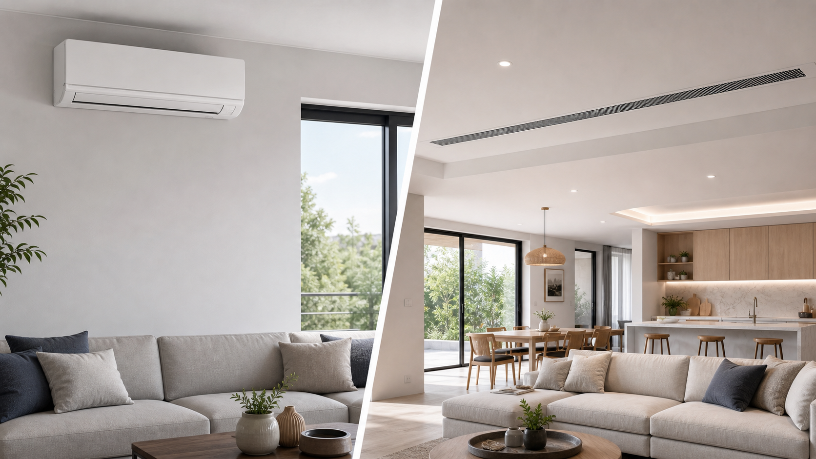 Comparaison entre climatisation split et gainable
