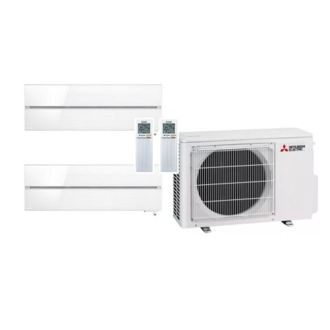 Pack Bi-Split Mitsubishi Electric Série Design de Luxe MXZ-2F53VF5 – MSZ-LN25VG2V + MSZ-LN25VG2V – Blanc Perle – R32