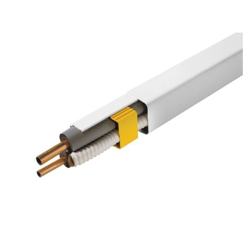 Goulotte T06 blanche 60x45 mm en PVC rigide de 2 mètres