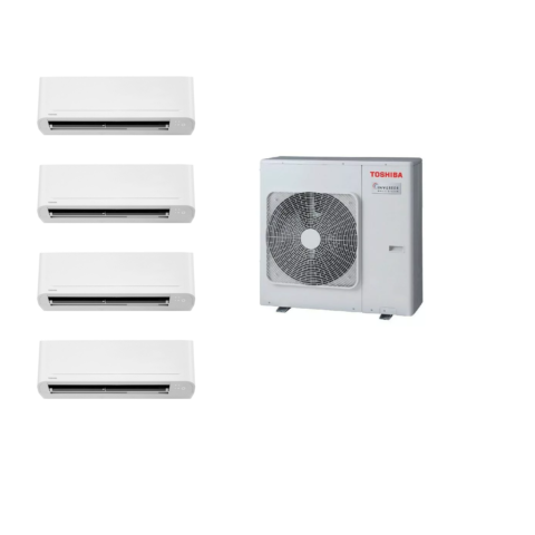 Pack Quadri Split Toshiba Yukai RAS-4M27G3AVG-E 3xB07 + 1xB10 - groupe RAS-4M27G3AVG-E et 4 unités intérieures