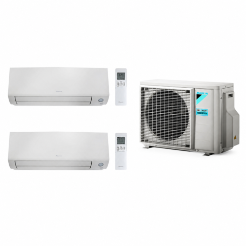Pack Bi-Split Daikin Perfera avec 2 unités FTXM35A, 2 télécommandes et groupe extérieur 2MXM50A