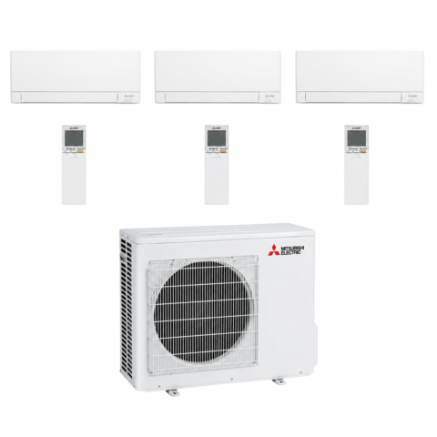 2x MSZ-AY15VGK2-E1, 1x MSZ-AY20VGK2-E1, 3 télécommandes et un groupe MXZ-3F54VF5-E1