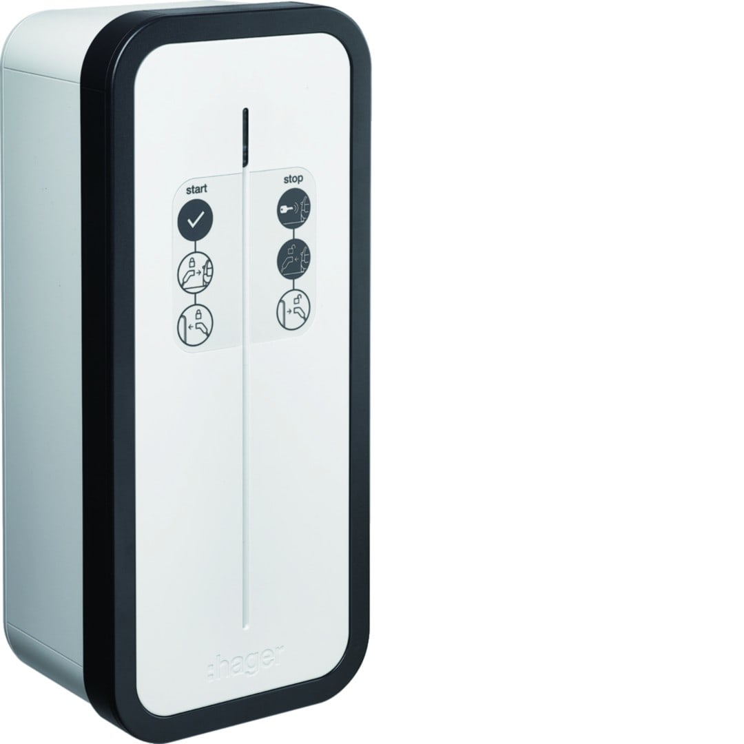 Borne de recharge Hager witty start borne de recharge avec clé IP55 1x22kW 3P T2S+TE