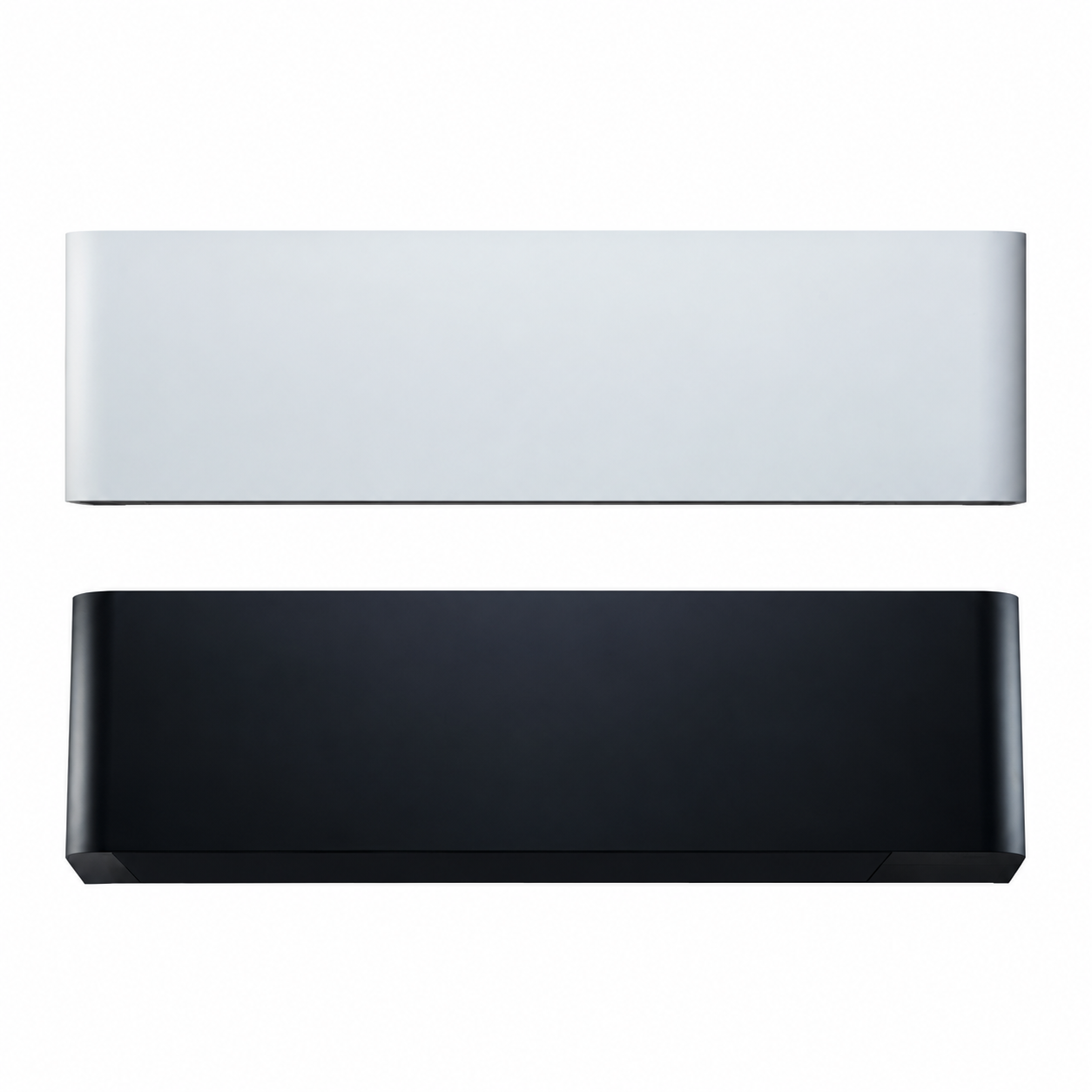 Deux finitions alternatives Toshiba Shorai Curve : blanc mat et noir mat, une seule unité vendue au choix