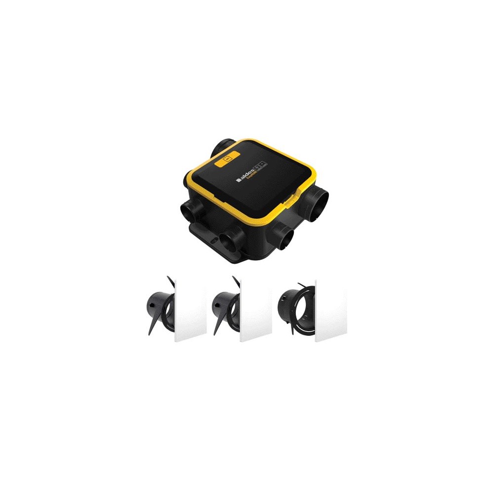 VMC autoréglable Aldes Kit VMC simple flux EasyHOME Auto COMPACT + 3 grilles de ventilation ColorLINE