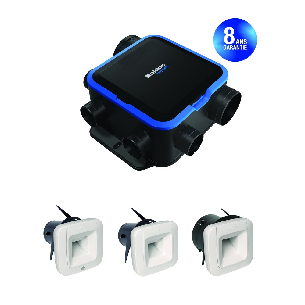 VMC autoréglable Aldes Kit VMC simple flux EasyHOME HYGRO COMPACT Classic BDH